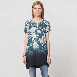 🌿 Anthropologie Floral Tunic Top Size XS